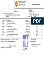 Second Semester SY 2020-2021 Office of The University Registrar
