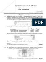 Cost Accounting: The Institute of Chartered Accountants of Pakistan