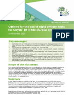 Options Use of Rapid Antigen Tests For COVID 19 - 0