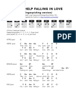 CAN'T HELP FALLING in LOVE Fingerpicking - Ukulele Chord Chart