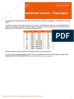 Probability of Combined Events - Past Paper Questions: Year Series Paper Number