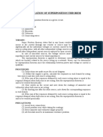  Verification of Superposition Theorem