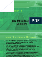 Chapter - 8: Capital Budgeting Decisions