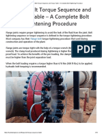 Flange Bolt Torque Sequence and Torque Table - A Complete Bolt Tightening Procedure