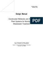 Design Manual-Constructed Wetlands and Aquatic Plant Systems For Municipal Wastewater Treatment (US-EPA, 1988)