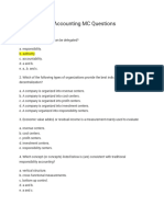 Responsibility Accounting MC Questions: Maaw - Info