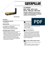 Standby 8 0 0 e K W 1 0 0 0 K V A 50 HZ 1500 RPM 400 Volts: Diesel Generator Set