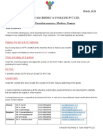 March, 2020 Yamazen Machinery & Tools Ind PVT LTD,: Notice - Preventive Measures - Machines - Program