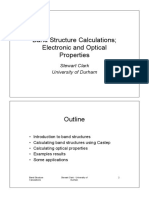 Band Structure Calculations Electronic and Optical Properties