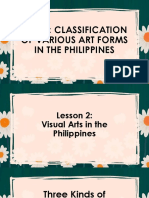 Unit 2: Classification of Various Art Forms in The Philippines