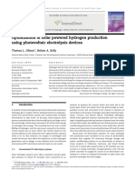 Optimization of Solar Powered Hydrogen P