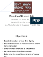 Morality of Human Acts