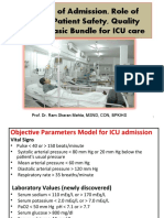 Critical Care - Criteria For Admission & Role of Nurse