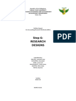 Step 6: Research Designs: Tarlac State University College of Business and Accountancy Accountancy Department