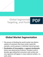 Global Segmentation, Targeting, and Positioning