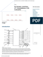 TRANSMISSION ELECTRONIC CONTROL FOR COUNTERSHAFT TRANSMISSIO FOR MOTOR GRADERS Caterpillar