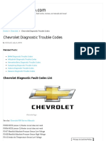 Chevrolet Diagnostic Trouble Codes