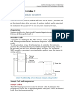 Laboratory Exercise 9: Procedure Calls, Stack and Parameters