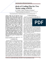 Design Analysis of Cooling Fins For Two Wheeler Using ANSYS: Chinnu - Samy80@yahoo - Co.in