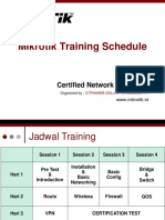 Mikrotik Training Schedule: Certified Network Associate