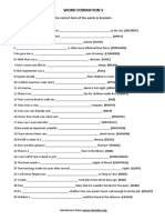 Word Formation 5: Complete The Sentences With The Correct Form of The Words in Brackets