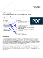 Before Reading: Negotiating