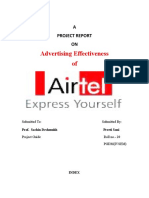 Advertising Effectiveness Of: A Project Report ON