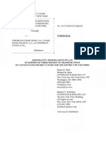 Unredacted Memorandum of Law Motion To Transfer D.E. 43