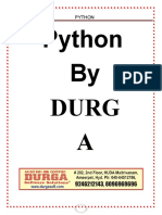 Python Durga Notes