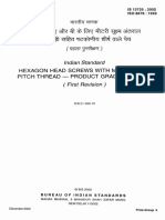 Hexagon Head Screws With Metric Fine Pitch Thread - Product Grades Aandb (First Revision)