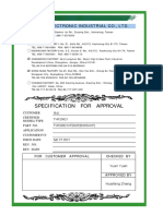 Specification For Approval: Thinking Electronic Industrial Co., LTD