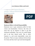 Difference Between Business Ethics and Social Responsibility