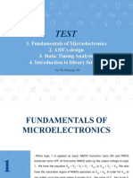 Fundamentals of Microelectronics 2. Asics Design 3. Static Timing Analysis 4. Introduction To Library Formats