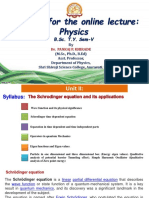 Schrödinger Wave Equation & Operators