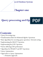 Chapter 1 Query Processing