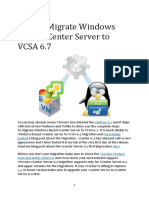 How To Migrate Windows Based Vcenter Server To VCSA 6.7
