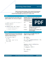 C Programming Cheat Sheet: Basics Variables