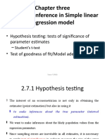 Chapter Three Statistical Inference in Simple Linear Regression Model