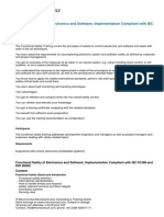 Functional Safety of Electronics and Software: Implementation Compliant With IEC 61508 and ISO 26262