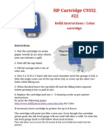 Refill Instructions HP 22 Color Ink Cartridge