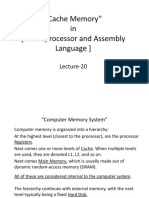 "Cache Memory" in (Microprocessor and Assembly Language) : Lecture-20