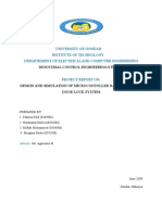 Microcontroller Based Passcode Dor Lock System