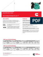 Specification Sheet: Description Features