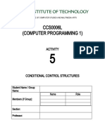 CCS0006L (Computer Programming 1) : Activity