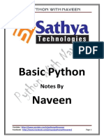 Basic Python Naveen: Notes by