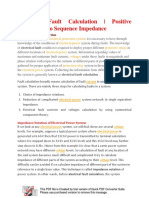 Electrical Fault Calculation Positive Negative Zero Sequence Impedance