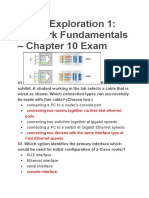 CCNA Exploration 1: Network Fundamentals - Chapter 10 Exam