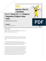 Option 2 - 2 Bedroom Villa For AED. 599 With Breakfast For 4 + Dinner For 4 + 4 Tickets To Dreamland (Original Value 1230)