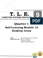 Quarter 1: Self-Learning Module 13 Desktop Icons