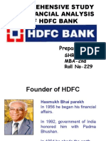 Comprehensive Study On Financial Analysis of HDFC Bank: Prepared by